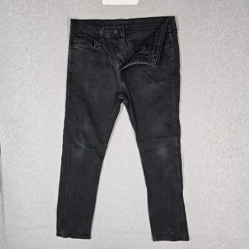 Levi's 508 Men Jeans 34X32 Black Taper  Denim 28" Inseam